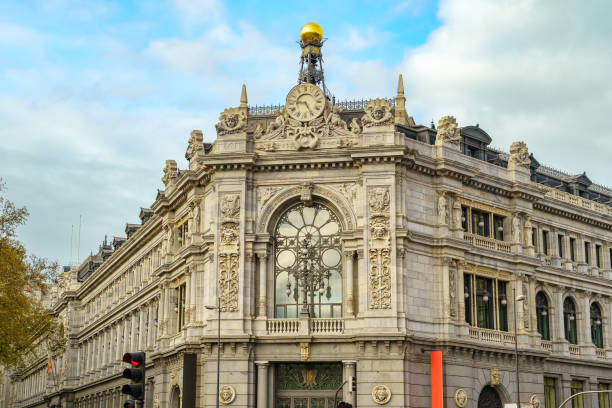 Central Bank of Spain, neoclassical and modernist building of the early nineteenth century, Madrid.